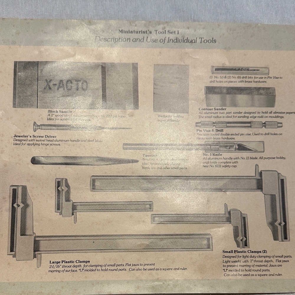 X-ACTO Vintage 1976 Miniature Tool Set - Picture 2 of 13